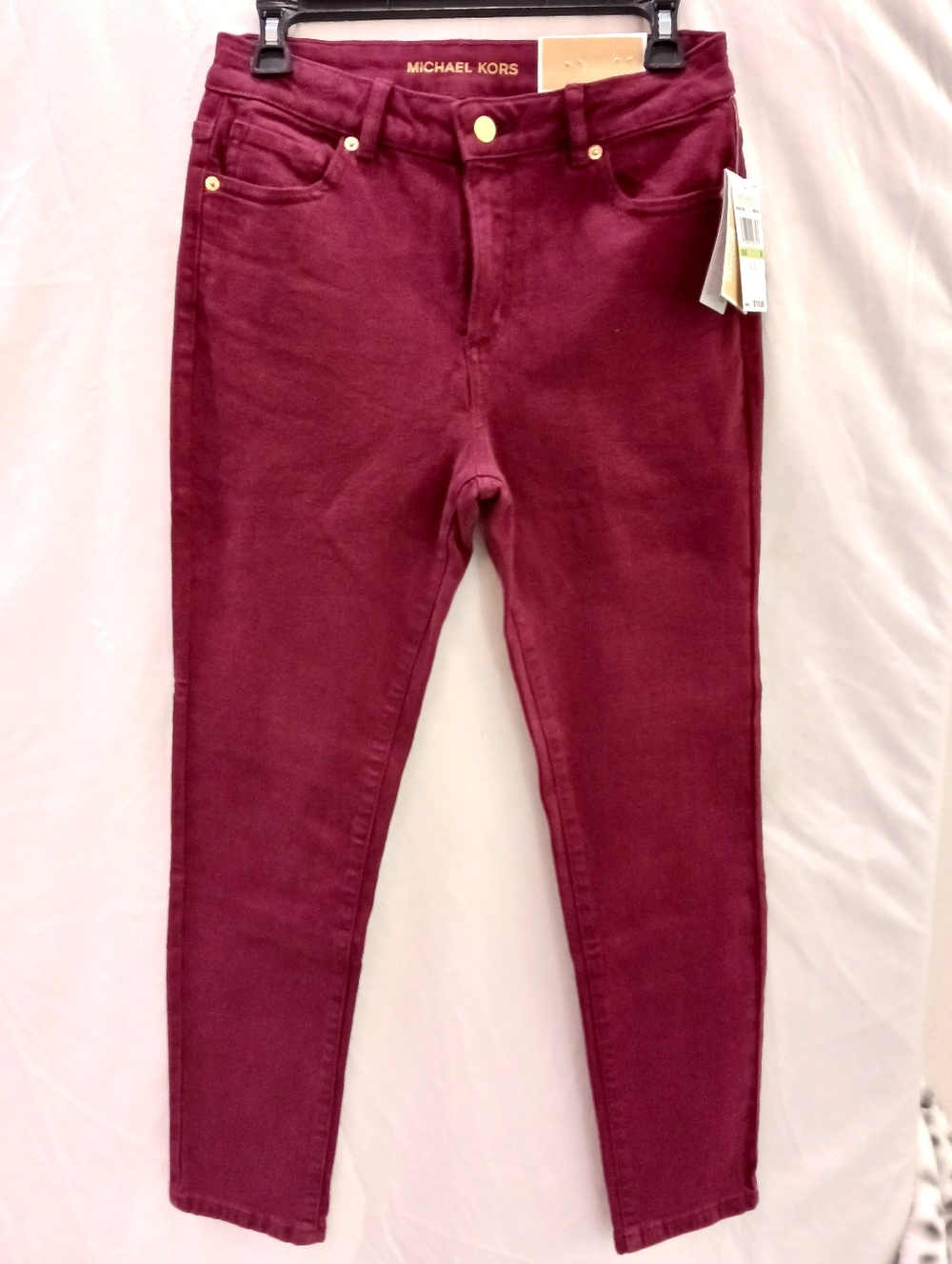 Michael Kors Skinny Jeans in Deep Burgundy